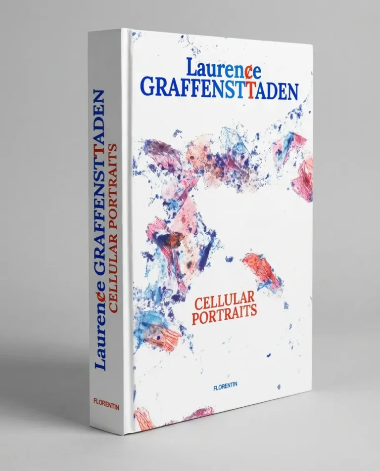 Couverture du beau livre Cellular portraits, croisement d'art et de science par Laurence Graffensttaden.